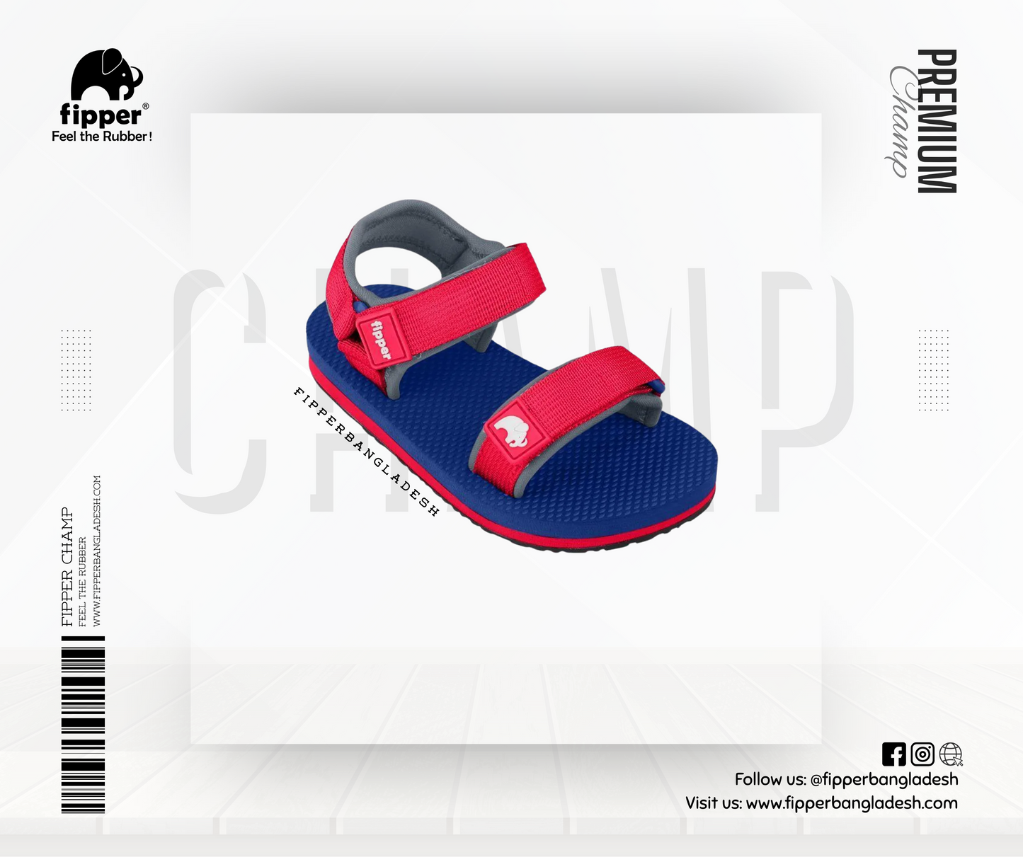 Fipper Champ for Children in Navy / Red