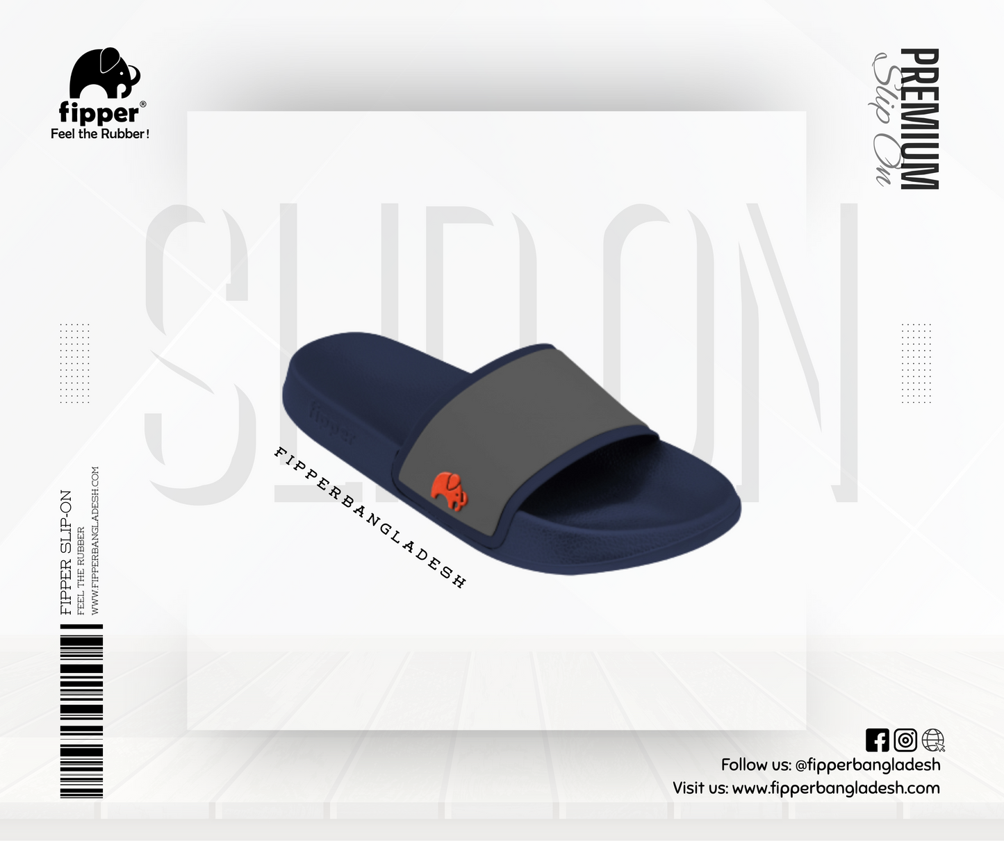 Fipper Slipper Slip-On in Blue (Dark)