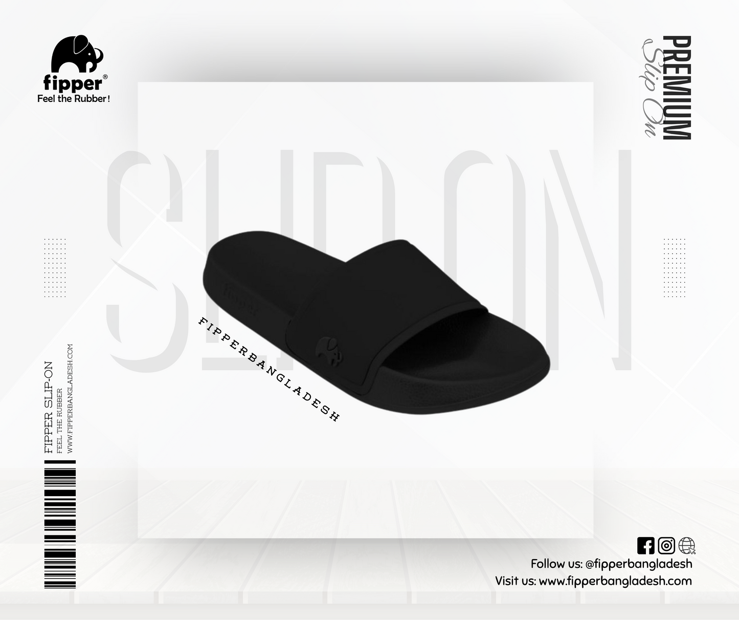 Fipper Slip On for Unisex in Black