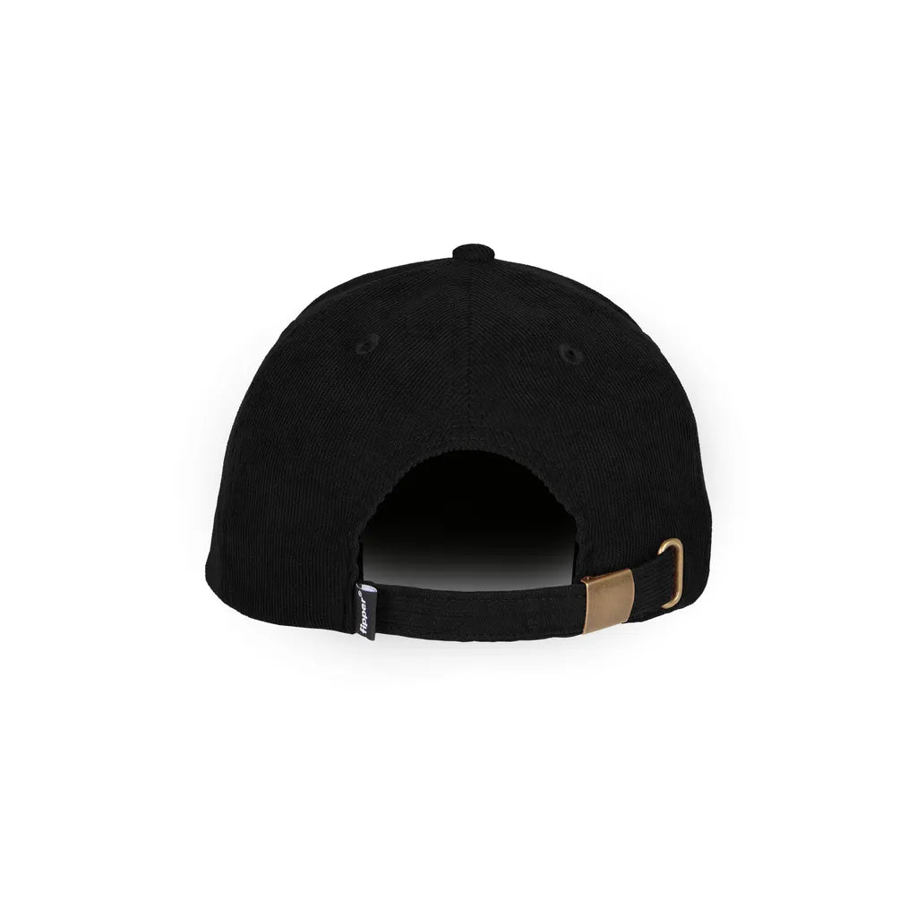 Fipper Headgear Corduroy Adjustable Cap F (Metal) in Black
