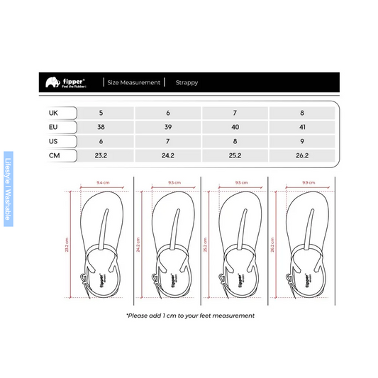 Fipper Strappy Rubber for Women in Green (Forest) / Grey (Light)