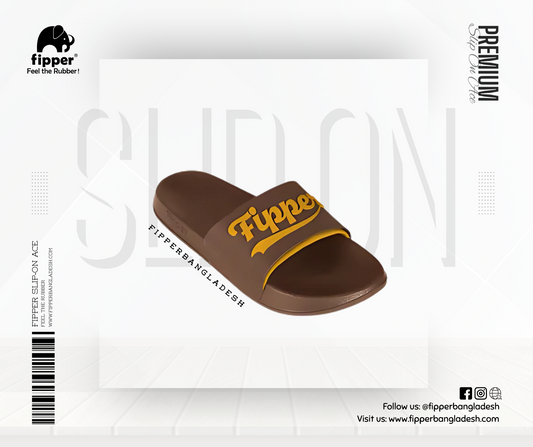 Fipper Ace Sandal in Brown (Taupe) / Mustard