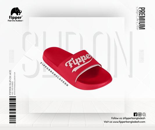 Fipper Ace Sandal in Red (Devian) / White