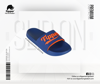 Fipper Ace Sandal in Navy / Orange