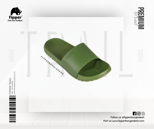 Fipper Trail Non-Rubber Sandal for Unisex in Green (Army)
