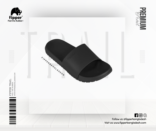 Fipper Trail Non-Rubber Sandal for Unisex in Black