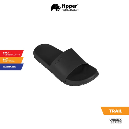Fipper Trail Non-Rubber Sandal for Unisex in Black