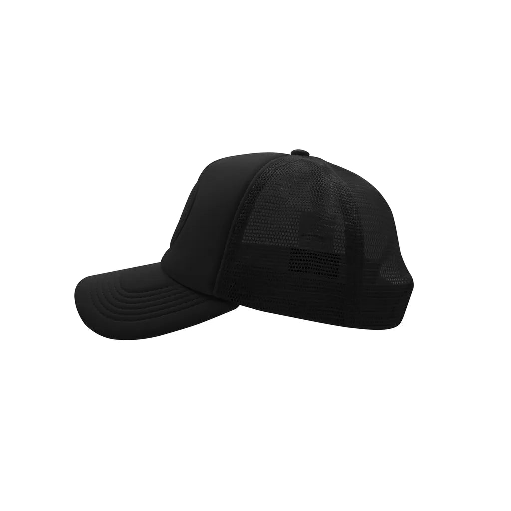 Fipper Headgear Adjustable Trucker Cap in Black