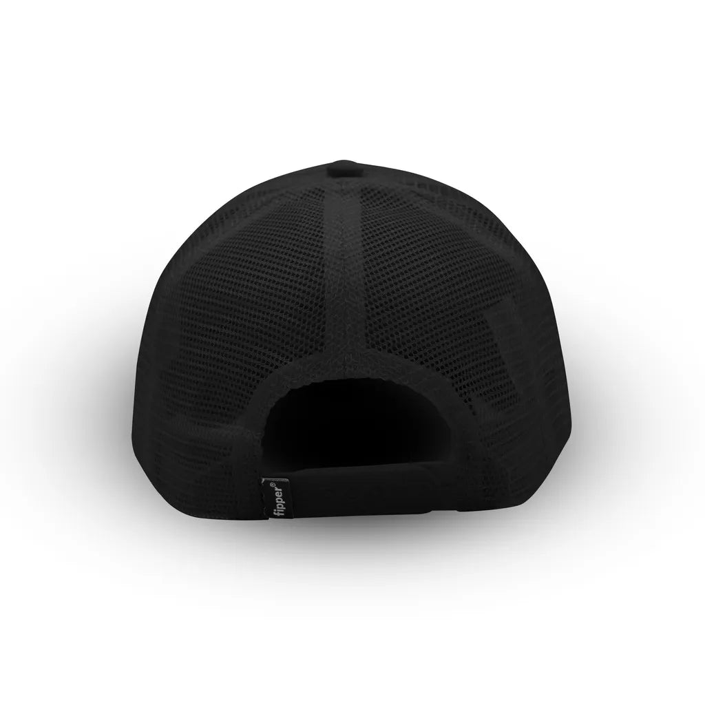 Fipper Headgear Adjustable Trucker Cap in Black